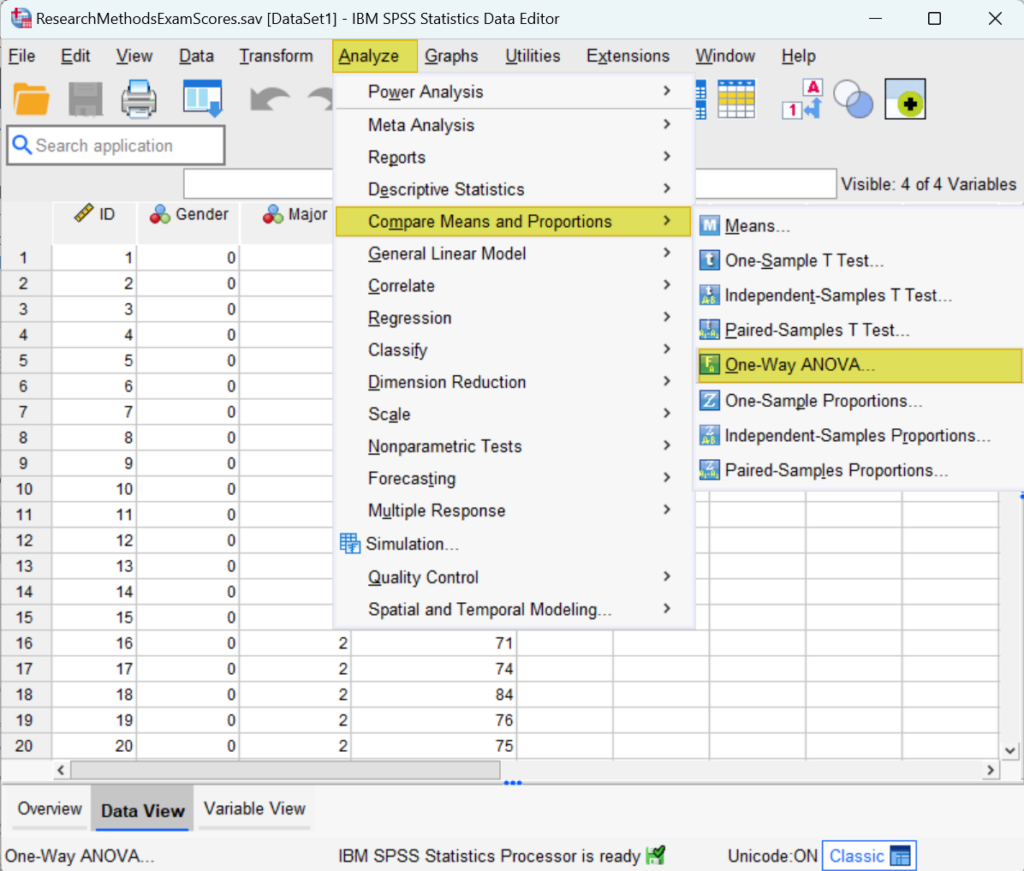 How To Compute And Interpret Levenes Test In SPSS EZ SPSS Tutorials