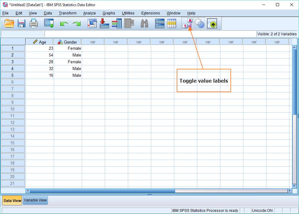 example of spss code