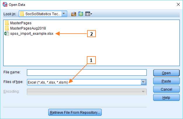 how to open excel spreadsheet in spss on mac