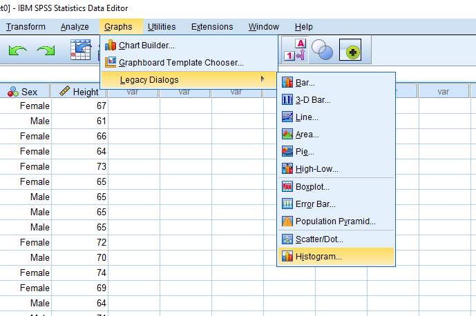 vertical line spss code