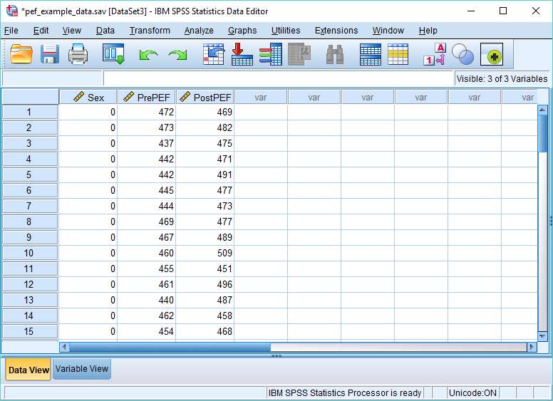 how to paired t test in spss