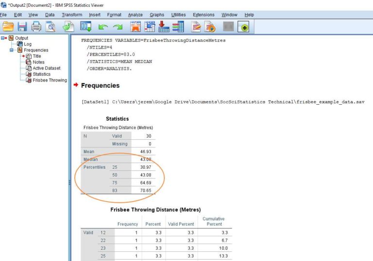 statistical calculations in spss