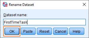 Rename Dataset dialog