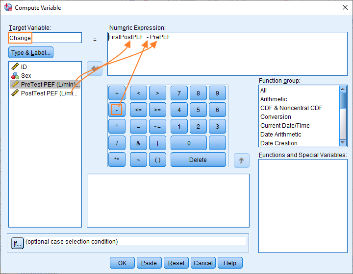 Compute Difference Variable