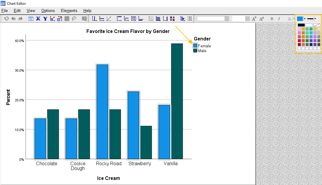Clustered Bar Chart - Select Color