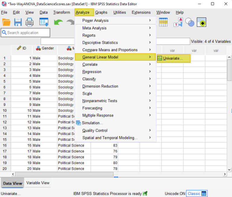 Simple Main Effects Tests For Two Way Anova With Significant Interaction In Spss Ez Spss Tutorials