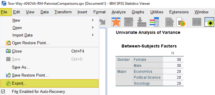 How To Export Spss Output To Other Applications Ez Spss Tutorials